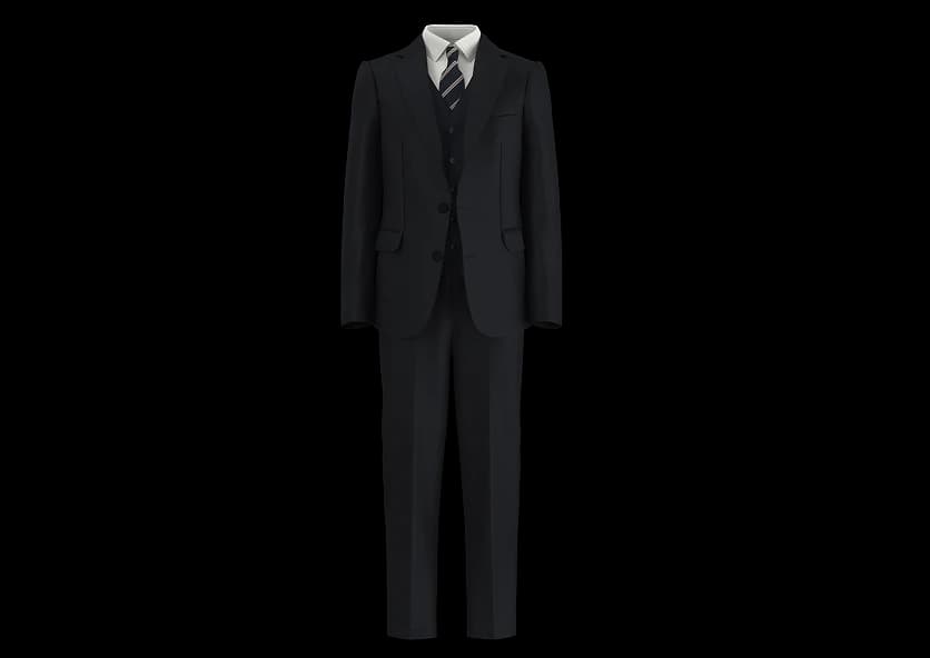 Default black suit.